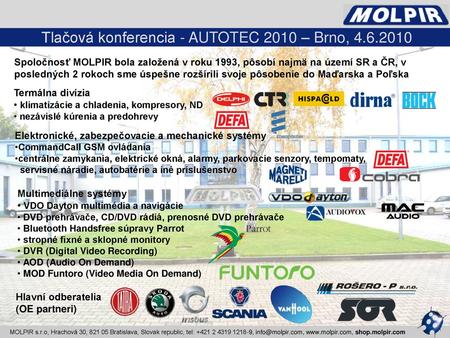Tlačová konferencia - AUTOTEC 2010 – Brno,