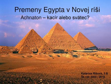 Premeny Egypta v Novej ríši