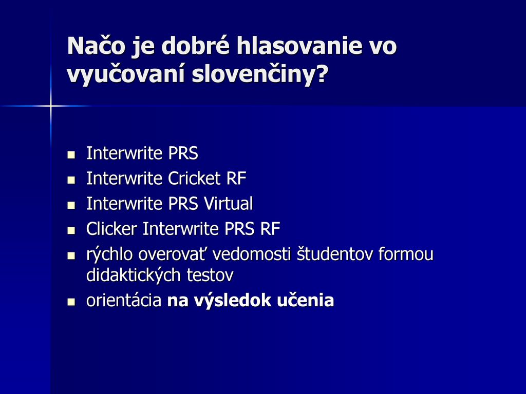 Načo je dobré hlasovanie vo vyučovaní slovenčiny