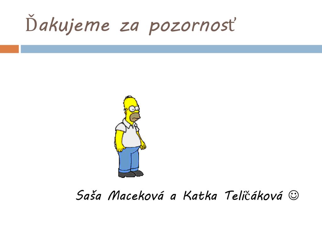 Ďakujeme za pozornosť Saša Maceková a Katka Teličáková 