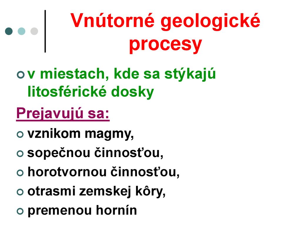 Vnútorné geologické procesy