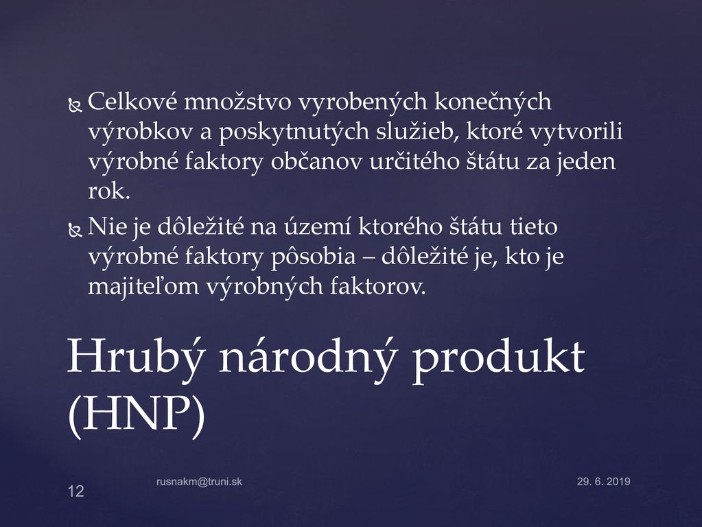 Hrubý národný produkt (HNP)