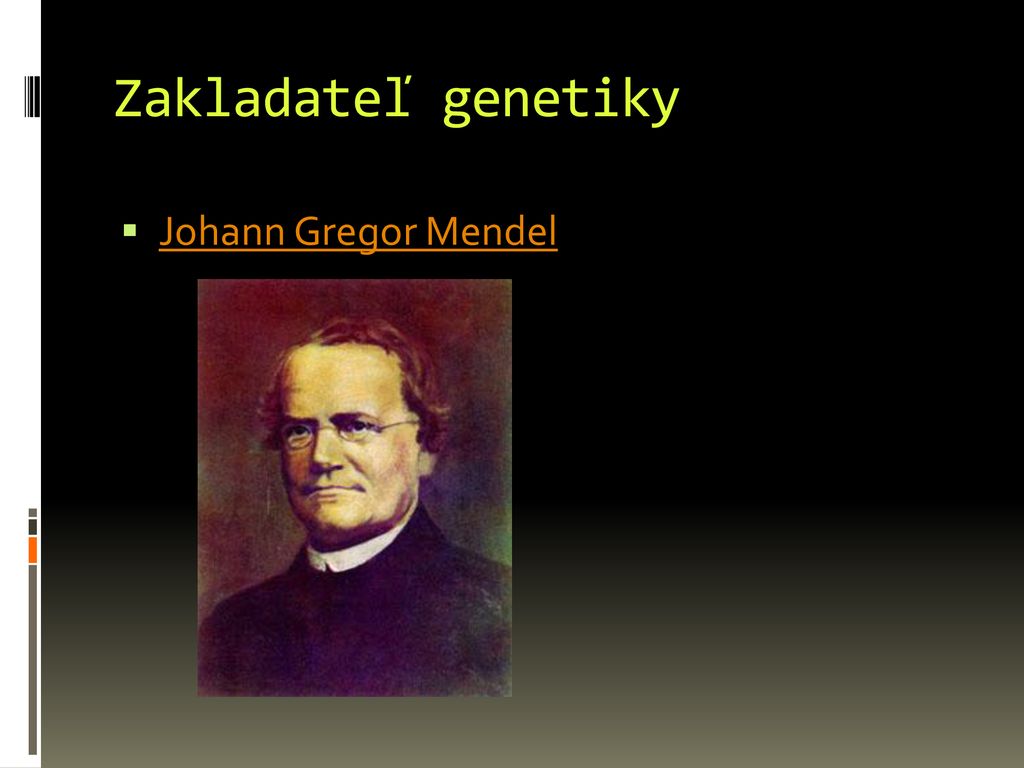 Zakladateľ genetiky Johann Gregor Mendel