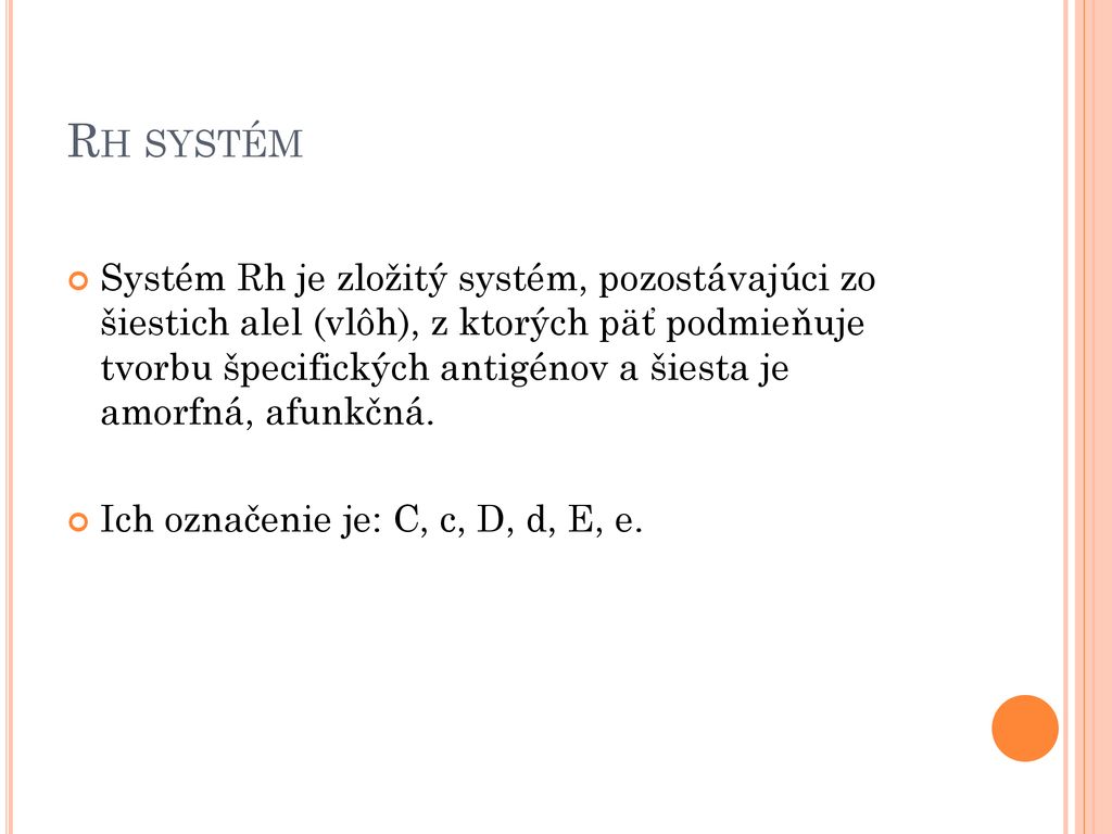 Rh systém