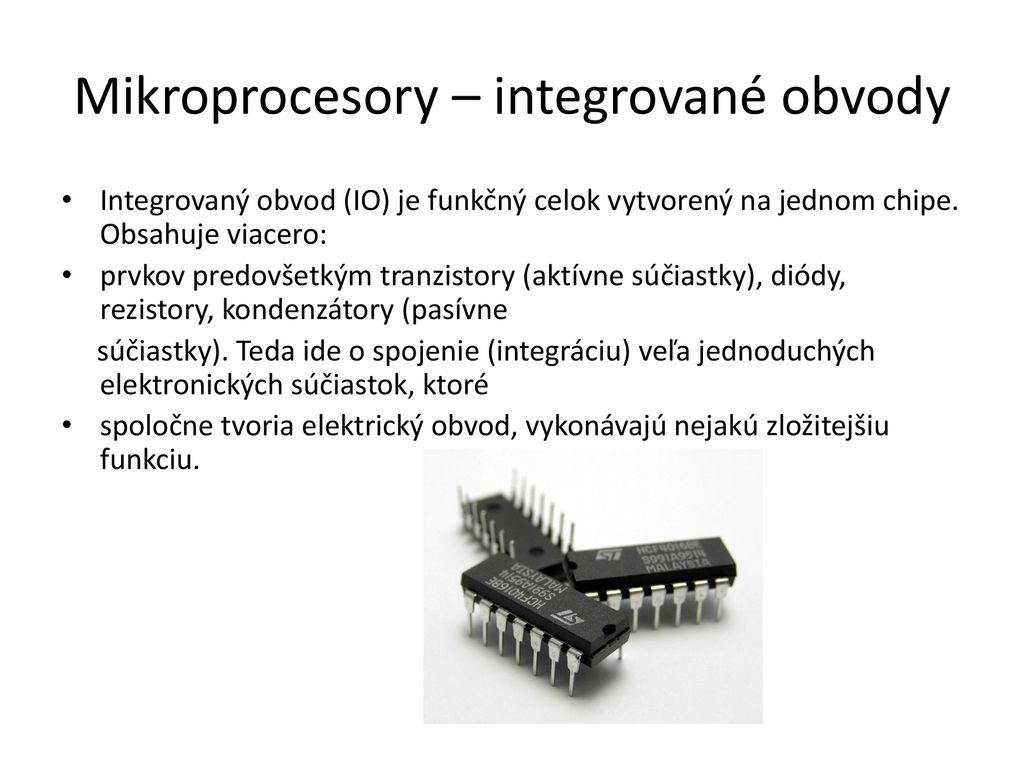 Mikroprocesory – integrované obvody