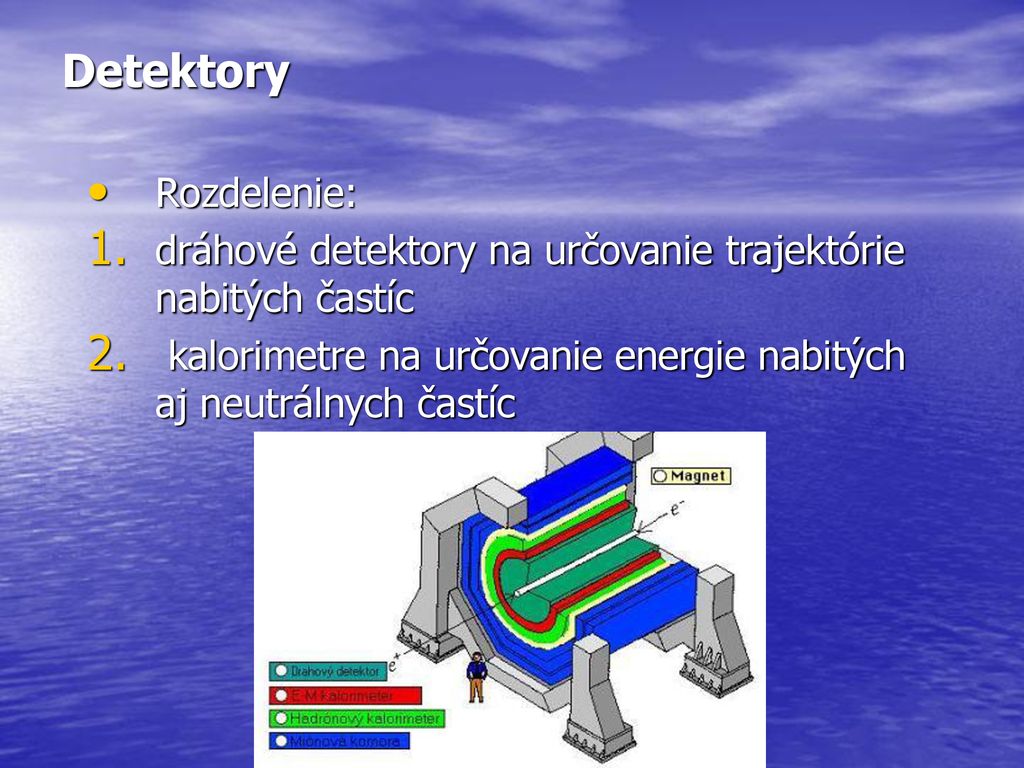 Detektory Rozdelenie: