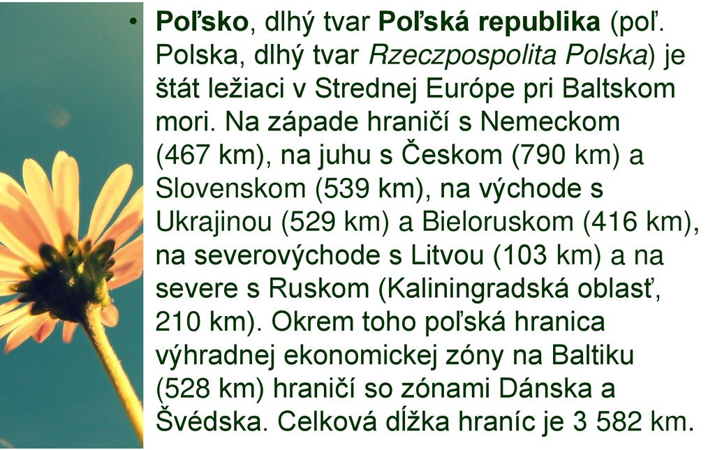 Poľsko, dlhý tvar Poľská republika (poľ