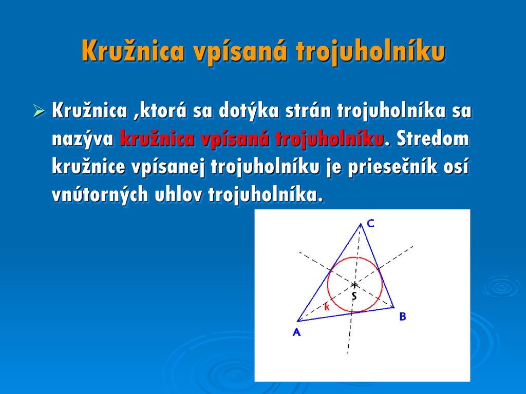 Kružnica vpísaná trojuholníku