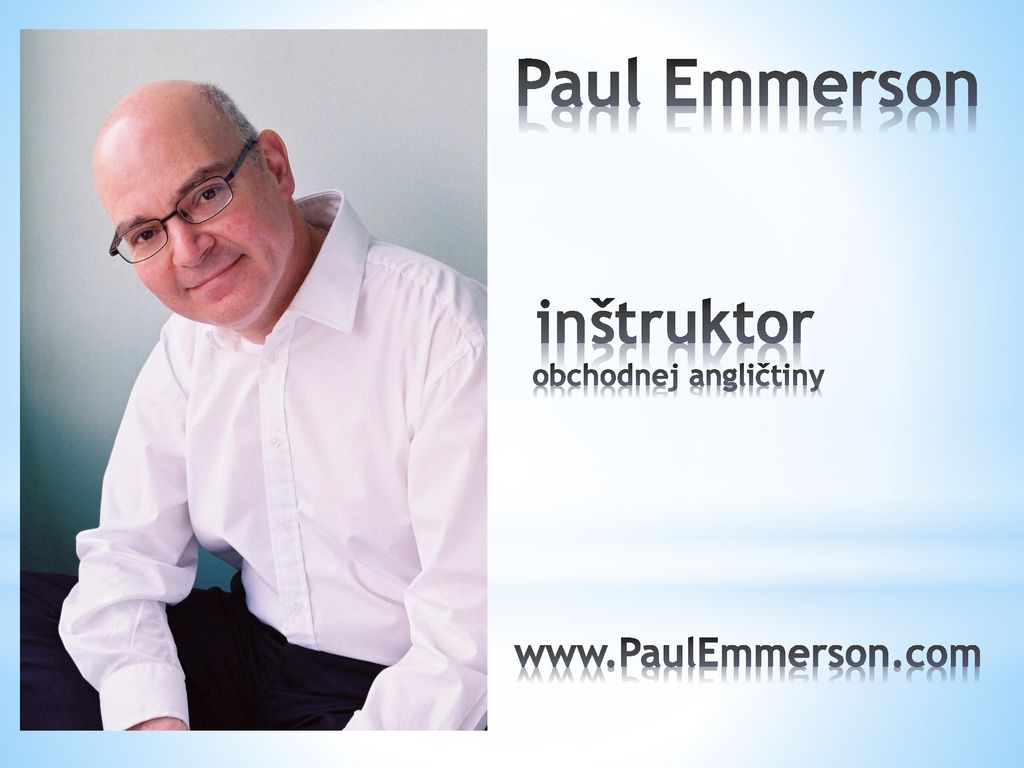 Paul Emmerson inštruktor obchodnej angličtiny