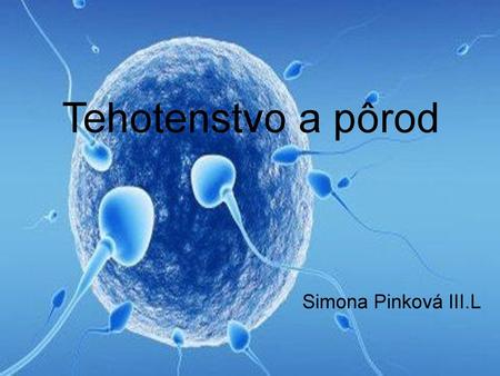 Tehotenstvo a pôrod Tehotenstvo a pôrod Simona Pinková III.L