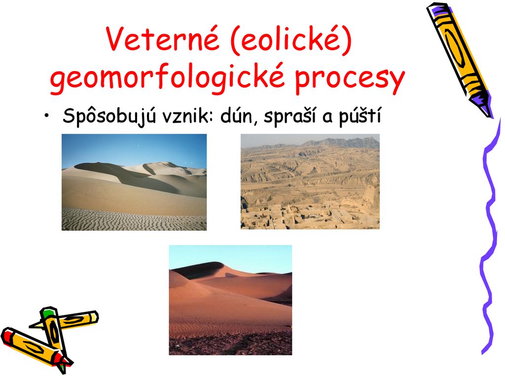 Veterné (eolické) geomorfologické procesy