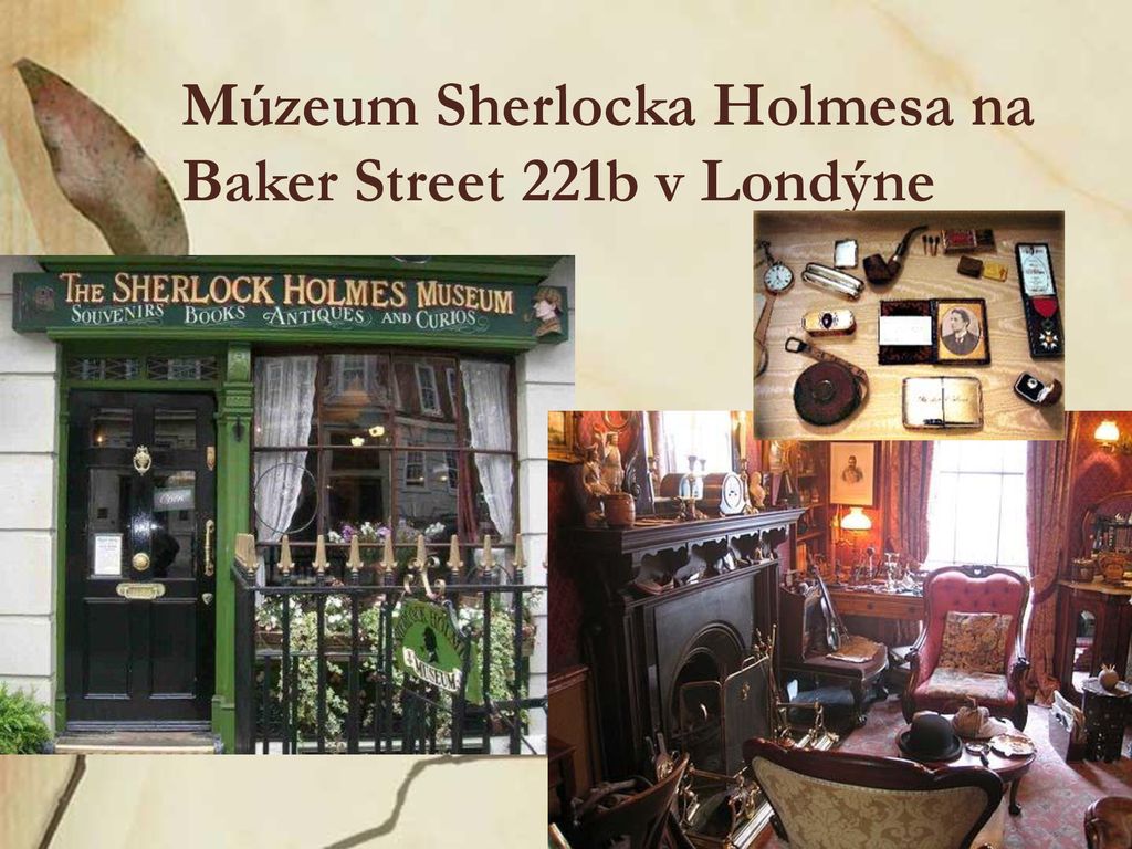 Múzeum Sherlocka Holmesa na Baker Street 221b v Londýne