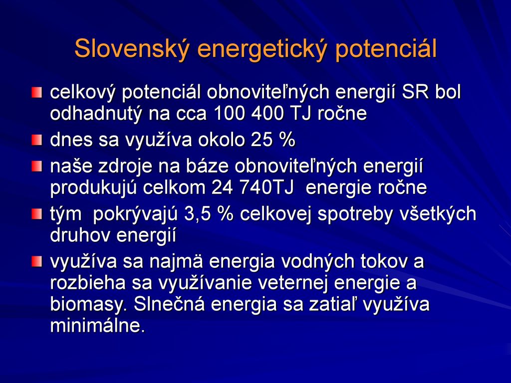 Slovenský energetický potenciál
