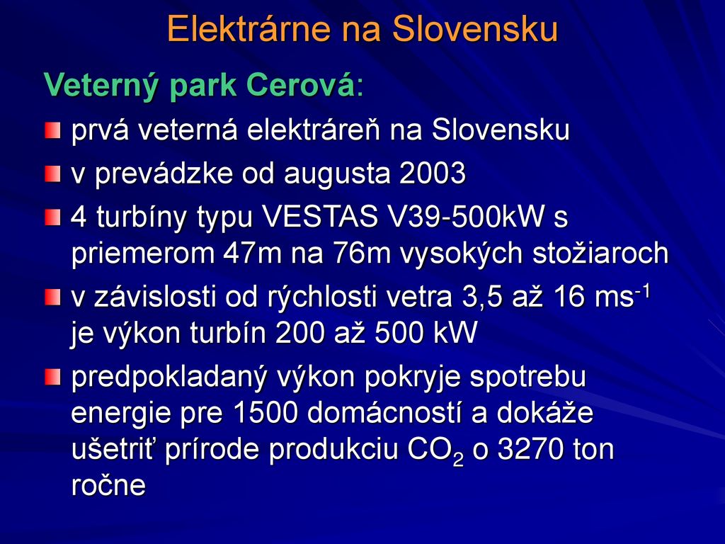 Elektrárne na Slovensku