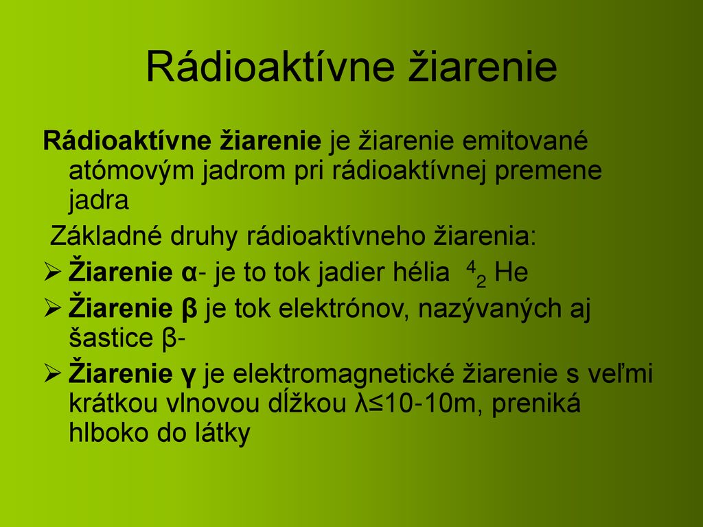 Rádioaktívne žiarenie