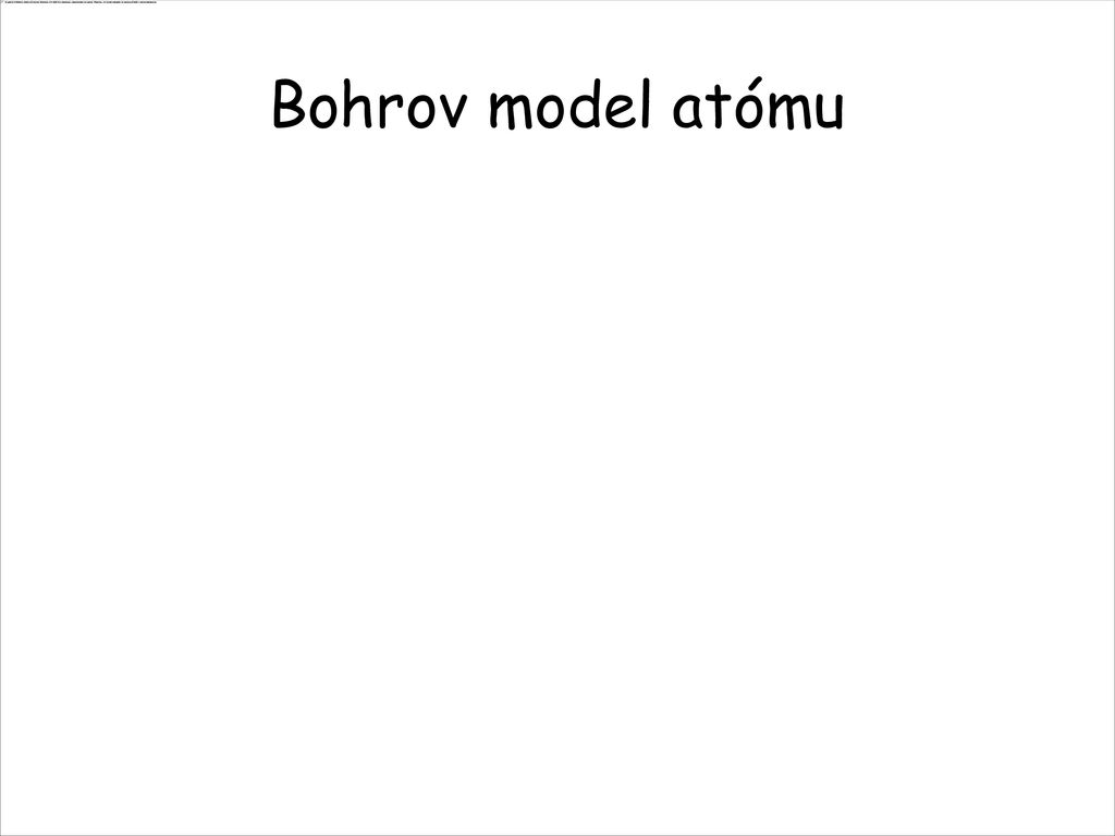 Bohrov model atómu